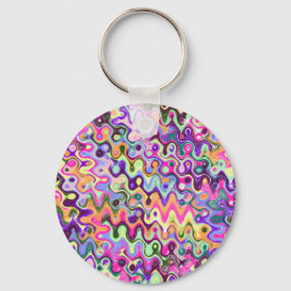Abstract Waves Keychain