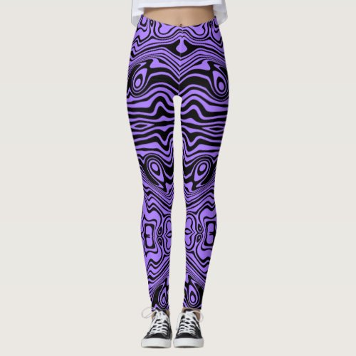 Abstract Waves Leggings _ Choose Color