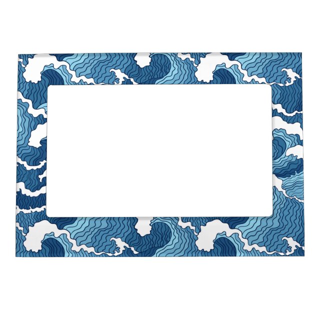 Abstract Waves Magnetic Photo Frame (Front)