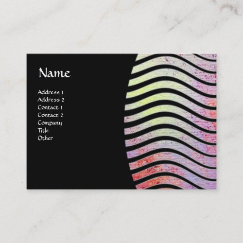 ABSTRACT WAVES MONOGRAM BUSINESS CARD