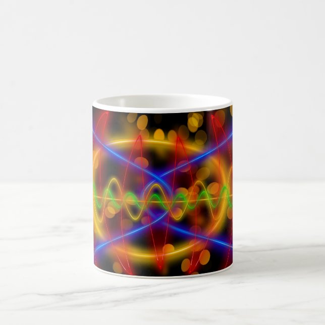 Abstract Waves of Color Energy Frequency Coffee Mug (Center)