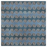 Abstract Waves on Blue Fabric