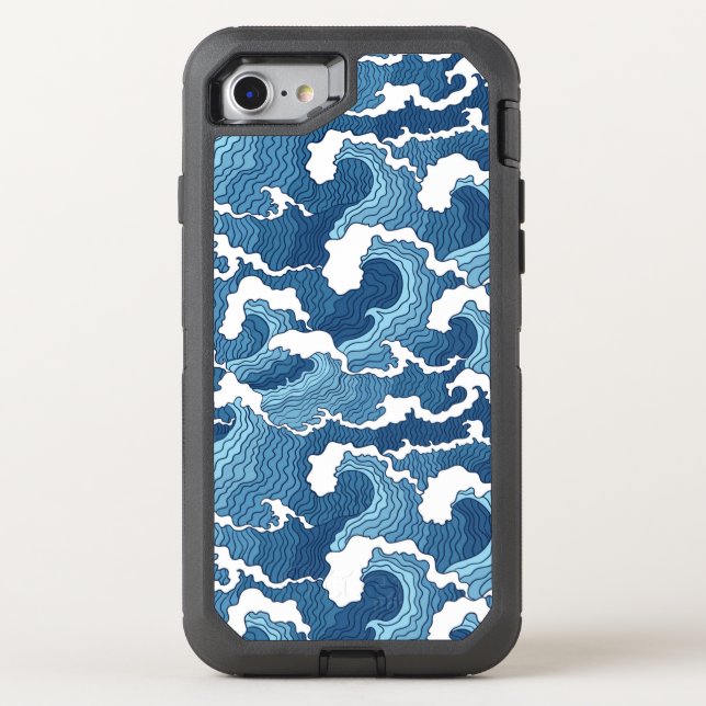 Abstract Waves Otterbox iPhone Case (Back)