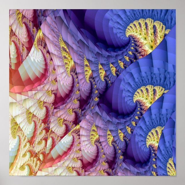 Abstract Waves Pattern Poster (Front)