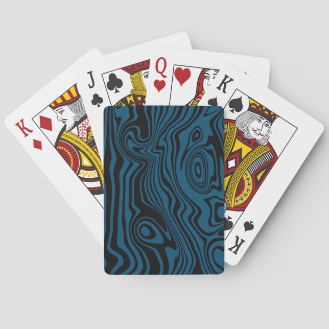Abstract Waves Playing Cards - Your Colors (Back)