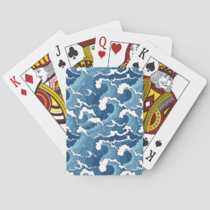 Abstract Waves Poker Cards