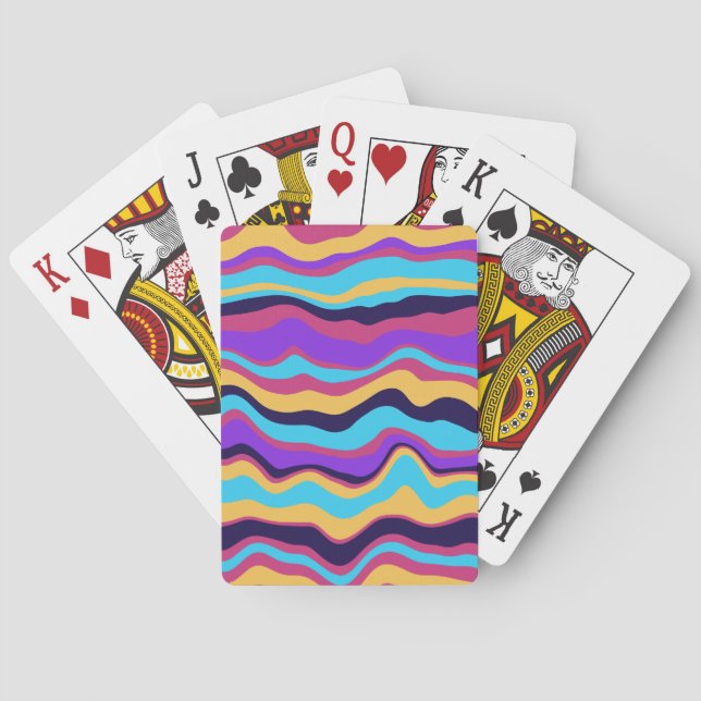 Abstract Waves Poker Cards (Back)