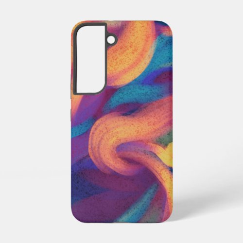abstract waves print samsung galaxy s22 case