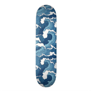 Abstract Waves Skateboard Deck