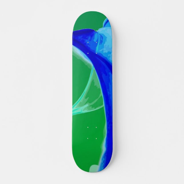 Abstract Waves Skateboard Deck (Front)