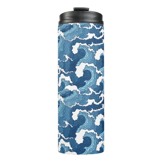 Abstract Waves Thermal Tumbler (Front)