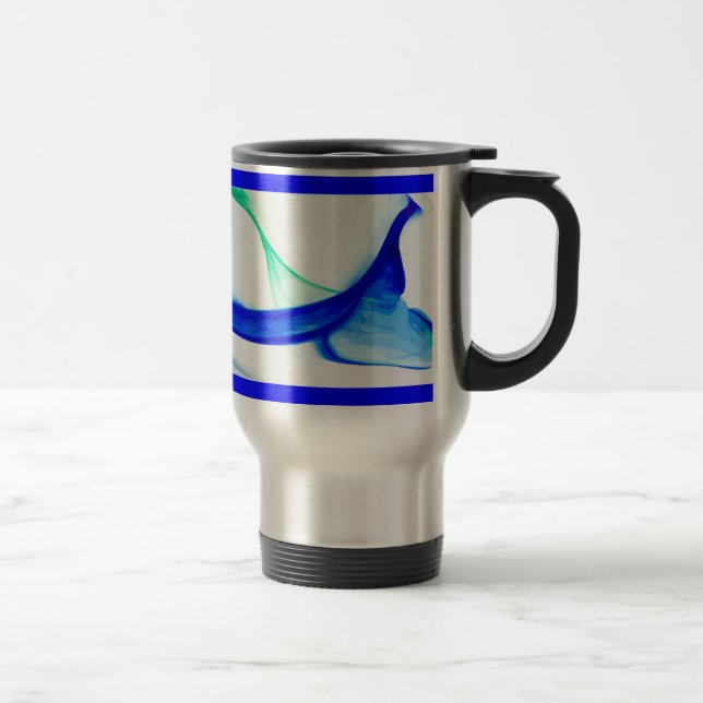 Abstract Waves Travel Mug (Right)