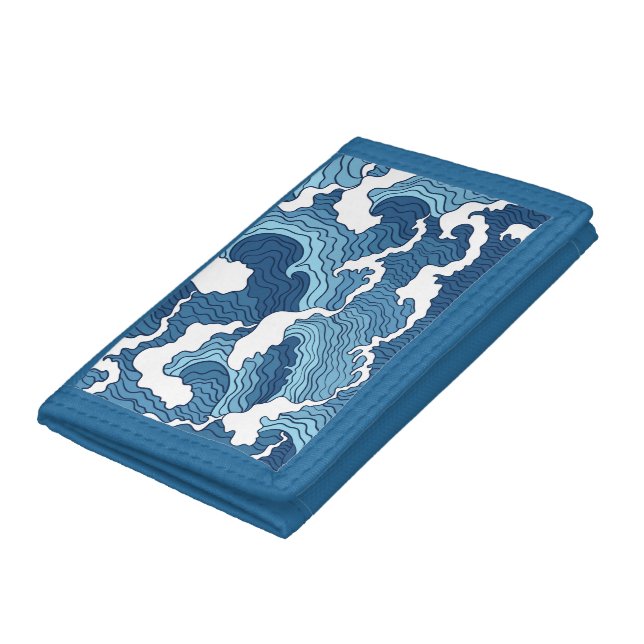 Abstract Waves Tri-fold Wallet (Bottom)