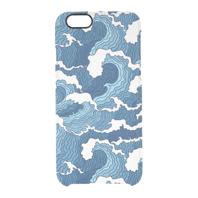 Abstract Waves Uncommon iPhone Case (Back)