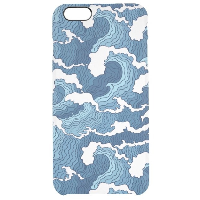Abstract Waves Uncommon iPhone Case (Back)