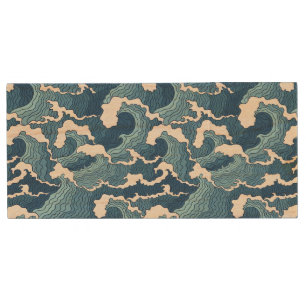 Abstract Waves Wood USB Flash Drive
