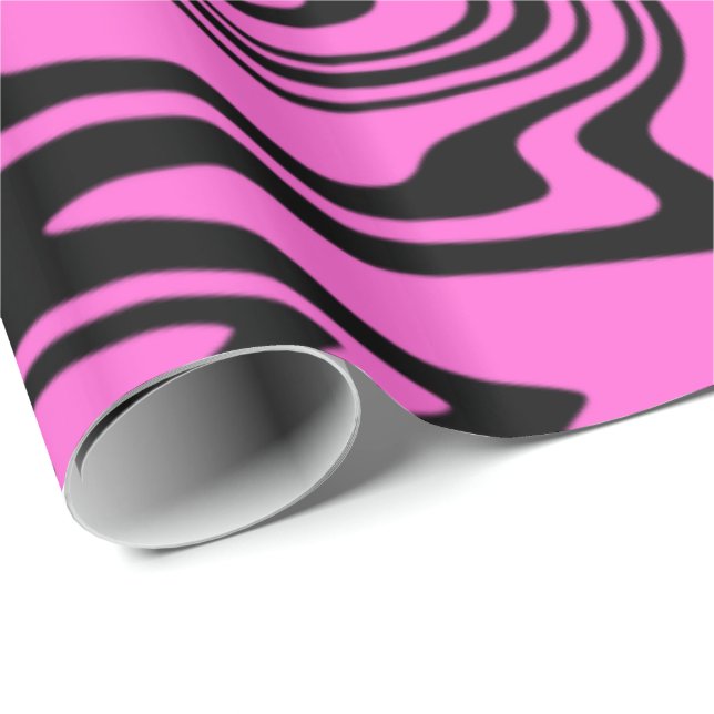 Abstract Waves Wrapping Paper - Custom Colors (Roll Corner)