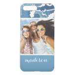 Abstract Waves | Your Photo &amp; Name iPhone 8 Plus/7 Plus Case
