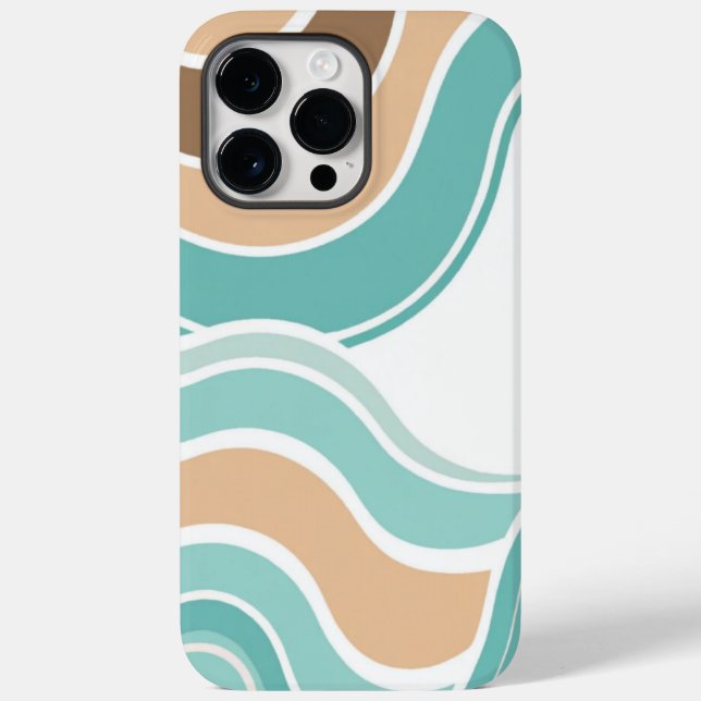 Abstract wavy brown/blue/tan iPhone / iPad case (Back)