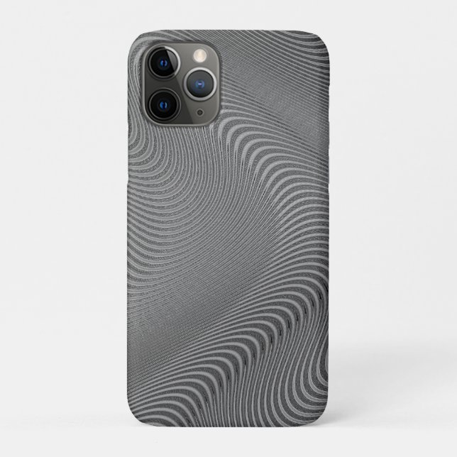 Abstract Wavy Gray Case-Mate iPhone Case (Back)