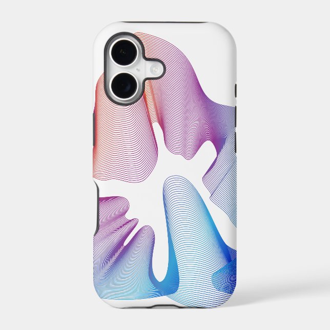 Abstract Wavy Lines Design Iphone Case (Back)