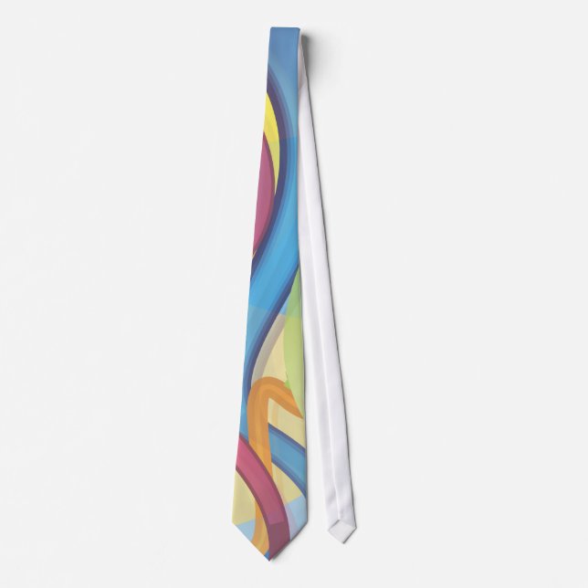 Abstract Wavy Lines Neck Tie (Front)