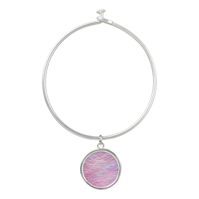 Abstract wavy pattern bangle bracelet (Front)