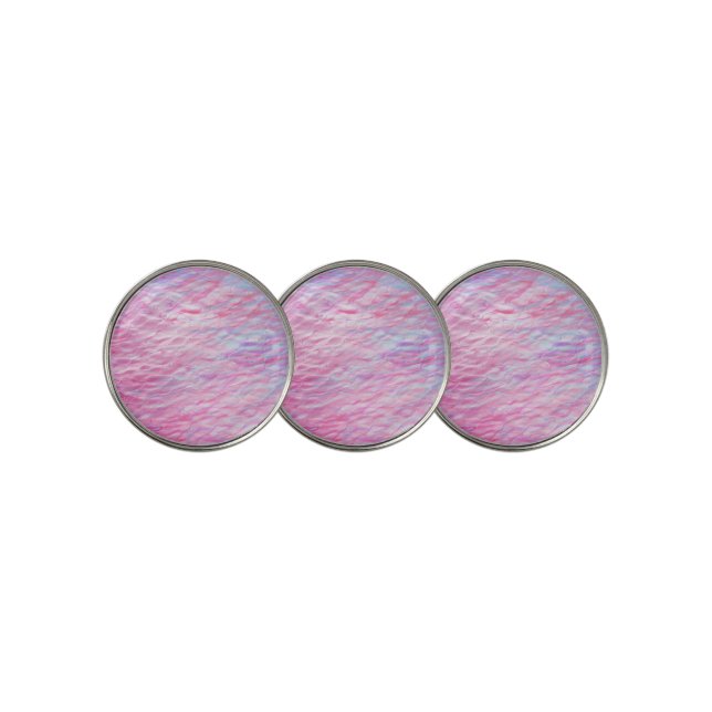 Abstract wavy pattern golf ball marker (3 Up)