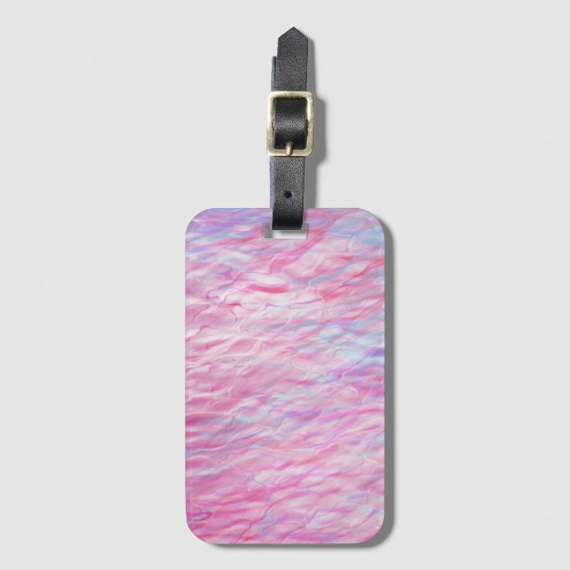 Abstract wavy pattern luggage tag (Front Vertical)