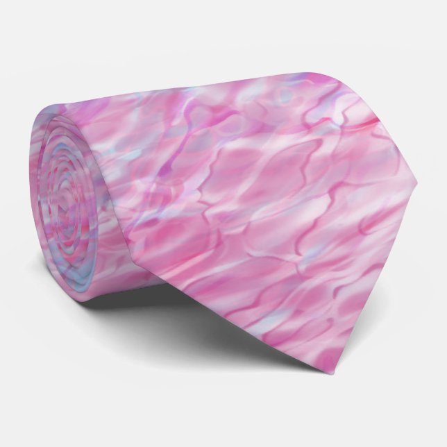 Abstract wavy pattern neck tie (Rolled)