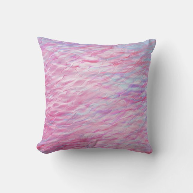 Abstract wavy pattern throw pillow (Front)
