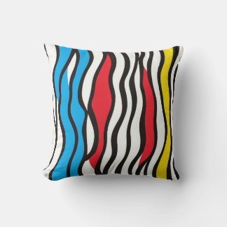 Abstract Wavy Stripes Pillow