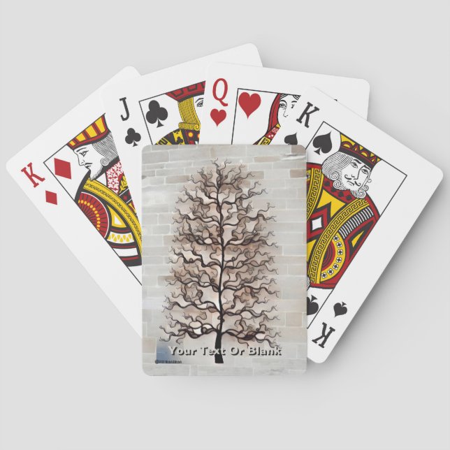 Abstract Wavy Tree Poker Cards (Back)