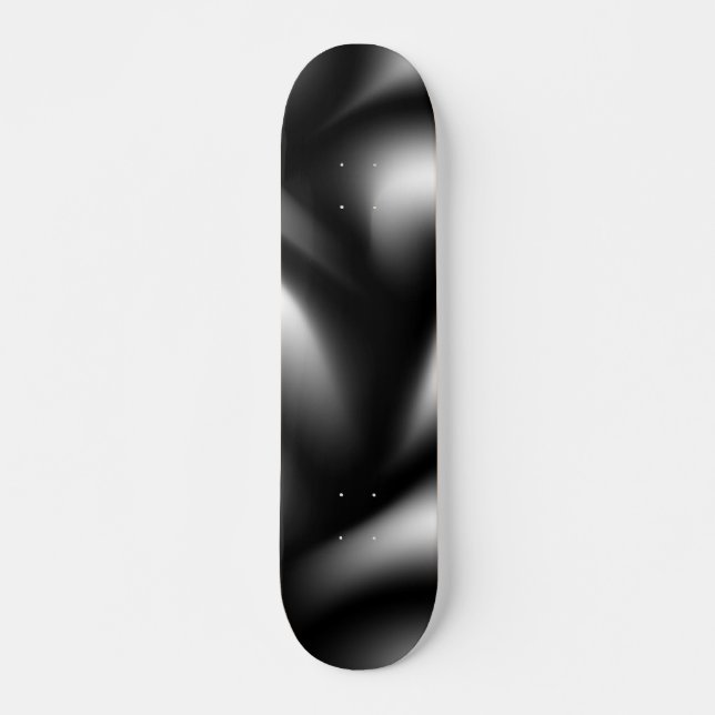 Abstract Weave in Black & White Skateboard Deck (Front)