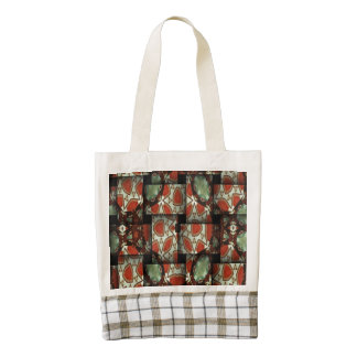 Abstract weave pattern zazzle HEART tote bag