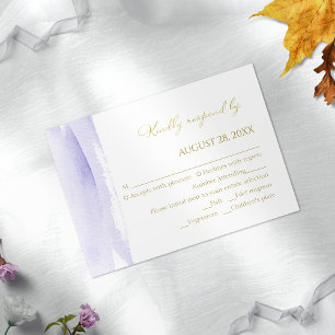 Abstract Wedding rsvp Cards Watercolor Gilded