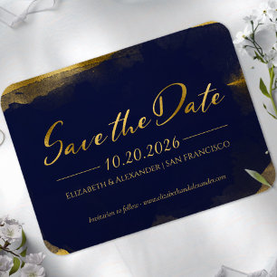 Abstract Wedding Save the Date Invitations   Photo Magnet