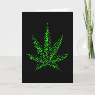 Abstract Weed Leaf Card