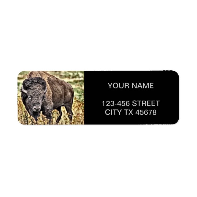 Abstract Western Buffalo Label (Front)