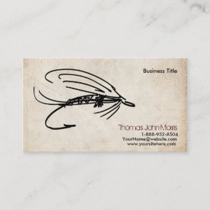Abstract Wet Fly Lure Business Card
