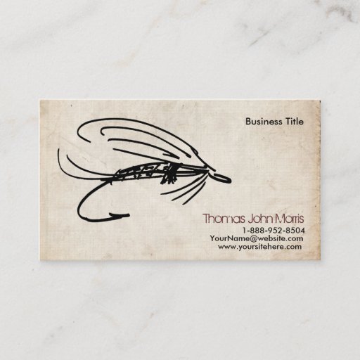 Customizable Abstract Fly Fishing Business Card
