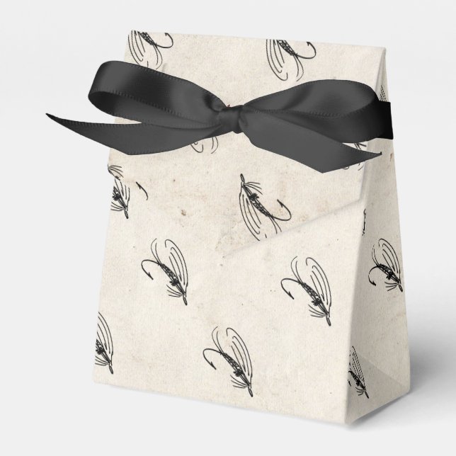 Abstract Wet Fly Lure Favor Boxes (Front Side)