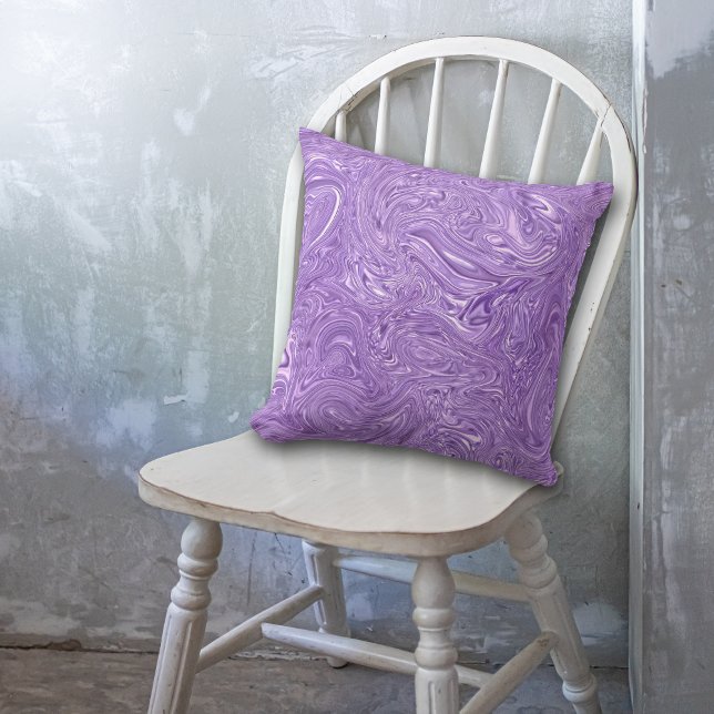 Abstract Wet Purple Paint Throw Pillow (Creator Uploaded)