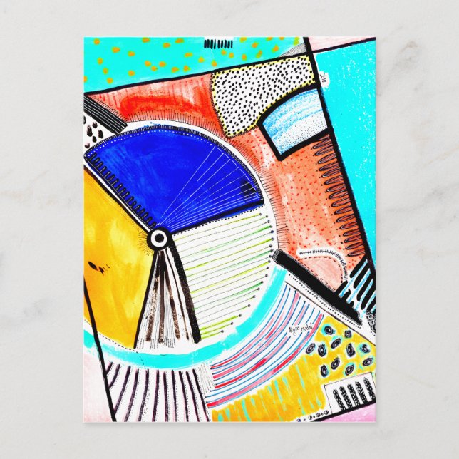 Abstract Wheel Postcard (Front)