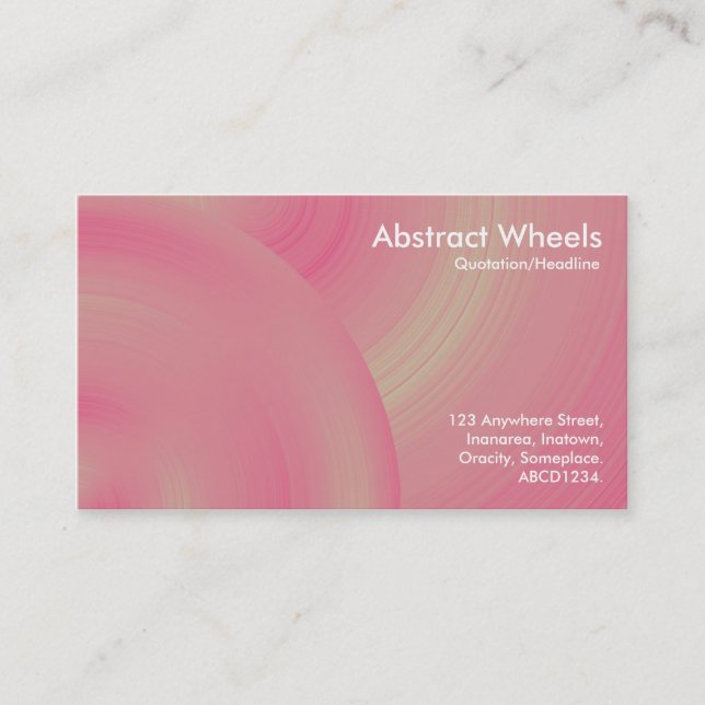 Abstract Wheels 012 Business Card (Front)