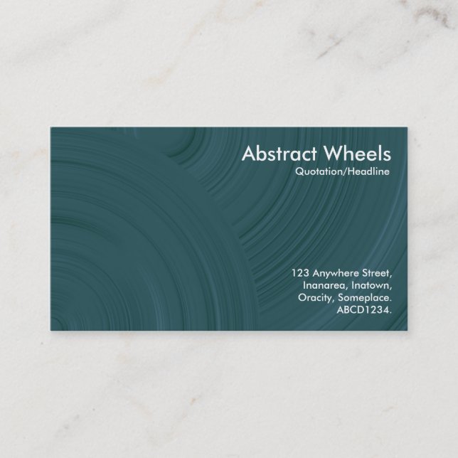 Abstract Wheels 05 Business Card (Front)