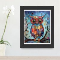 Abstract Whimsical Owl in a Tree AI Assist