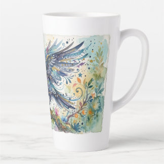 Abstract Whimsical Watercolor Crow Mug