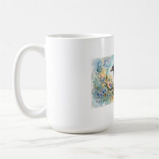 Abstract Whimsical Watercolor Crow Mug