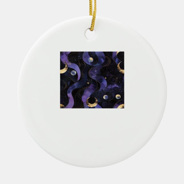 Abstract Whimsigoth Pattern Classic Ceramic Ornament (Front)